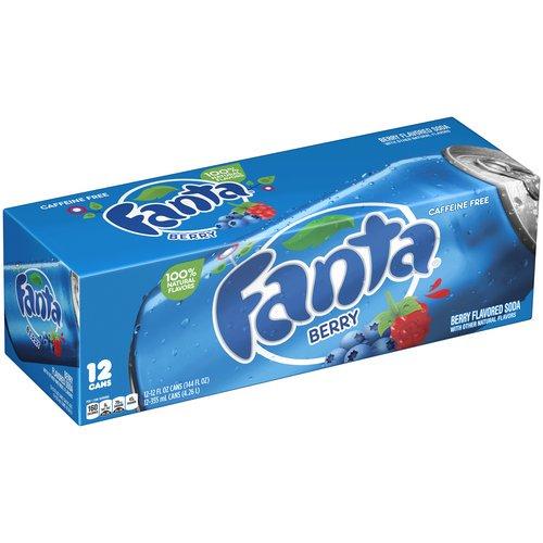 Fanta Berry Flavoured Soda 355ml (Pack of 12)