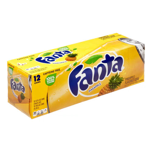 Fanta Pineapple Flavoured Soda 355ml (Pack of 12)