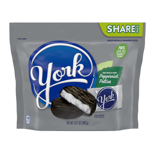 York Dark Chocolate Covered Peppermint Patties 286g Share Pack