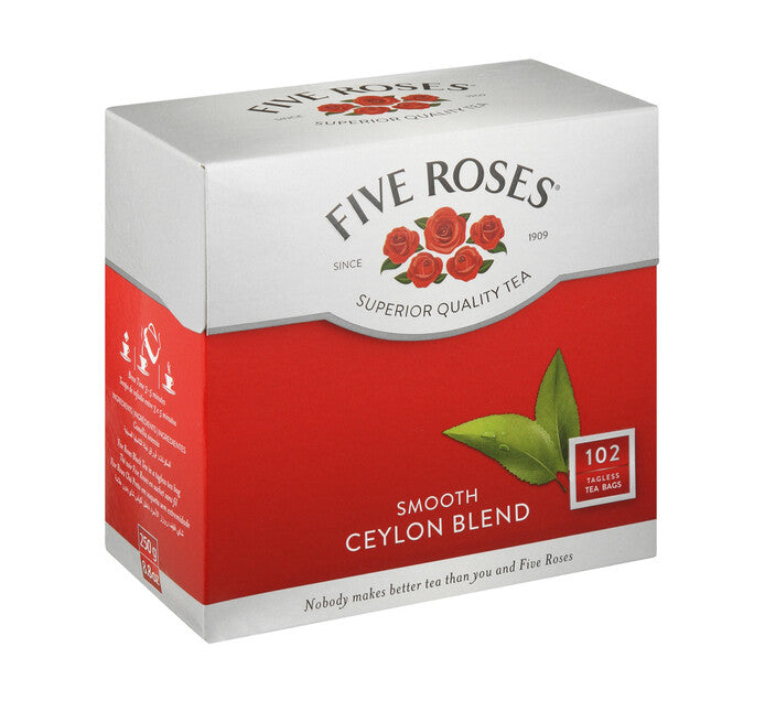 Five Roses Superior Quality Tea 250g | Ceylon Blend Tea | 102 Tea Bags