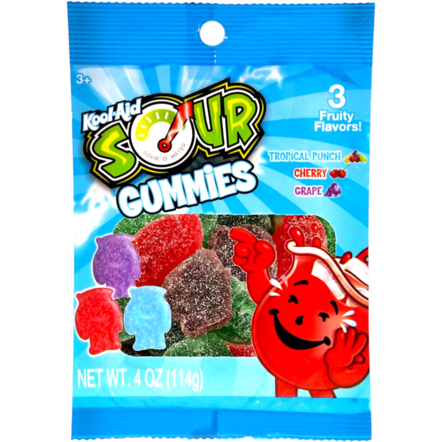 Kool Aid 3 Fruity Flavours Sour Gummies 114g (Best Before Date 25/12/2024)