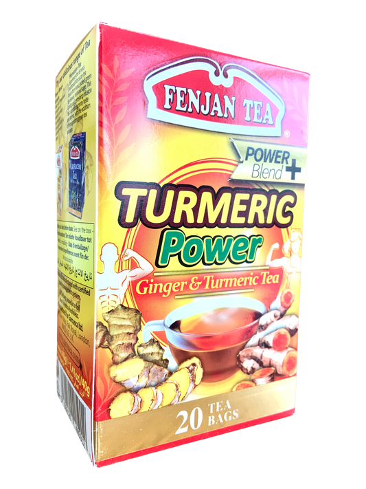 Fenjan Tea Power Blend Turmeric Power 40g | Ginger & Turmeric Tea | 20 Tea Bags