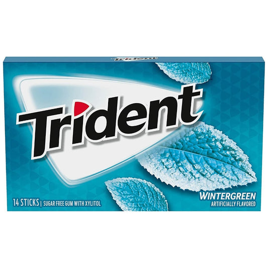 Trident Wintergreen Sugar Free Gum 14pcs