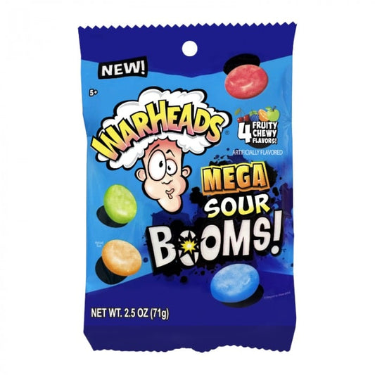 Warheads Mega Sour Boom! 4 Fruity Chewy Flavours 71g