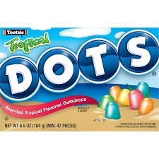 Tootsie Dots Tropical Flavoured Gummy Candy 184g