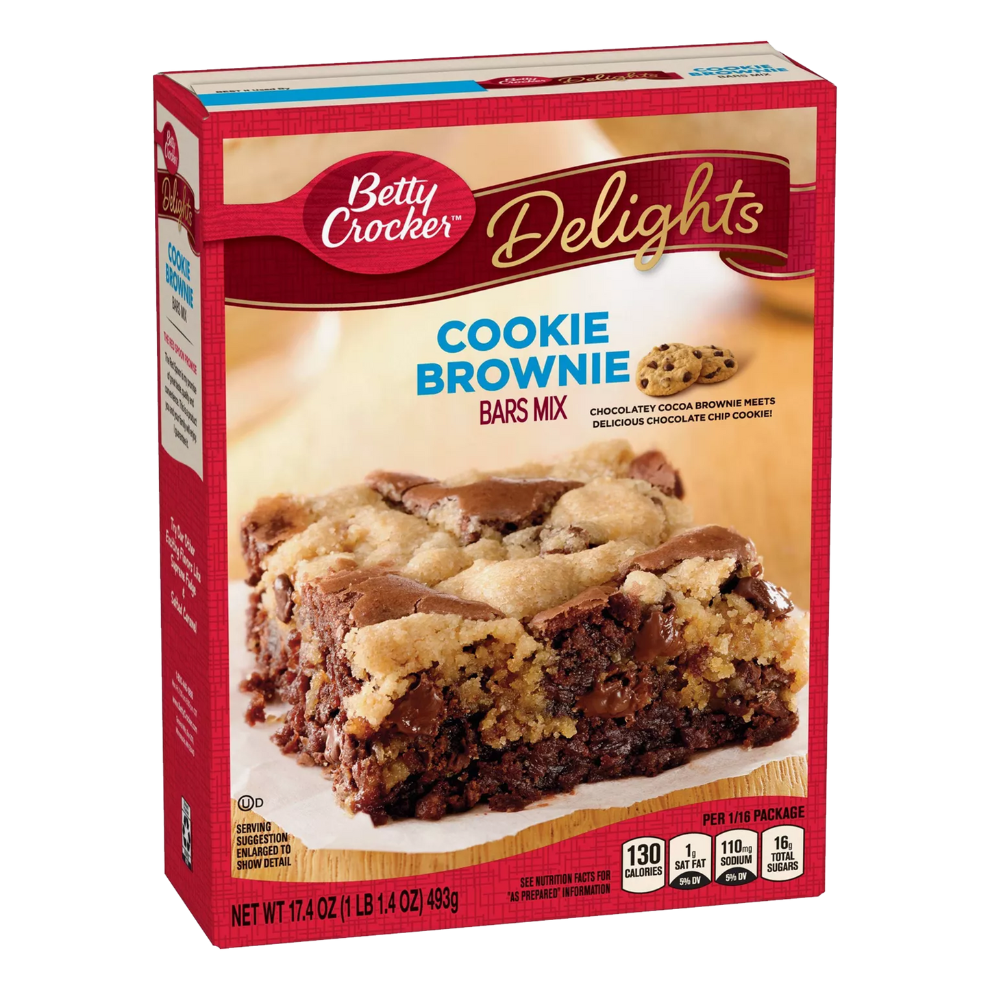 Betty Crocker Cookie Brownie Bars Mix 493g sold by American Grocer in the UK