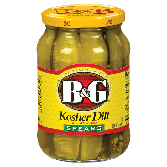 B&G Kosher Dill Spears Pickle 473ml sold by American Grocer in the UK