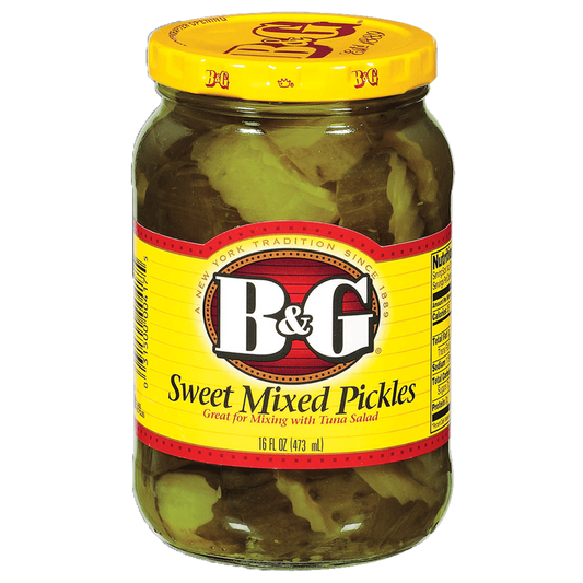 B&G Sweet Mixed Pickles 473ml sold by American Grocer in the UK