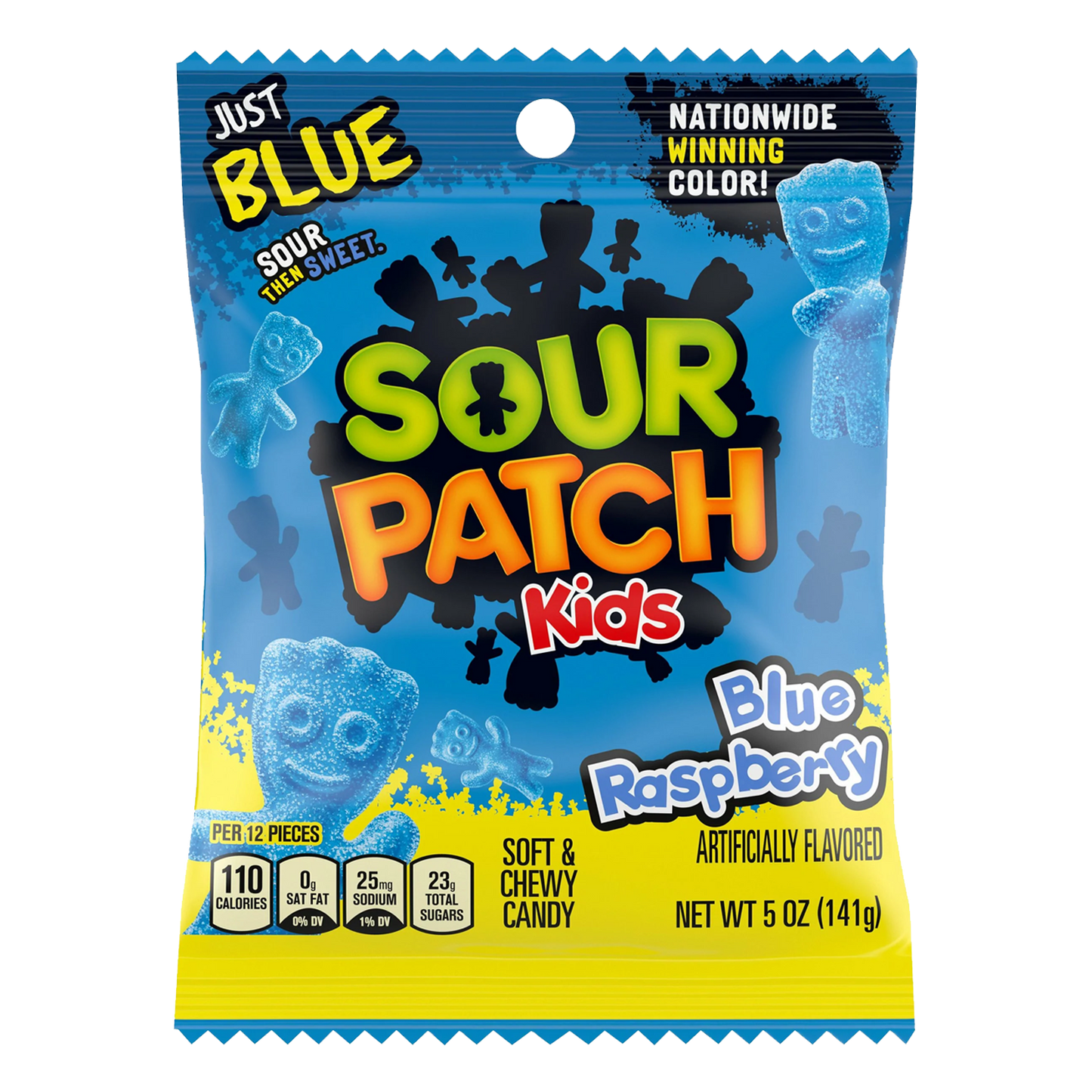 Sour Patch Kids Blue Raspberry Soft & Chewy Candy Peg Bag 102g