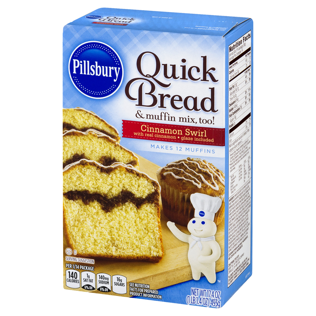 Pillsbury Cinnamon Swirl Quick Bread & Muffin Mix 493g – Candy Store 4 You