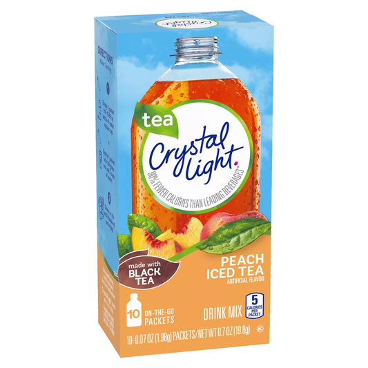 Crystal Light On The Go Peach Iced Tea Drink Mix 19.8g sold by American grocer Uk