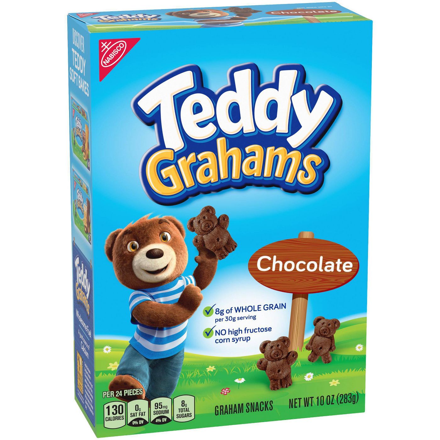 Nabisco Teddy Grahams Chocolate Graham Snacks 283g (Best Before Date 20/08/24)