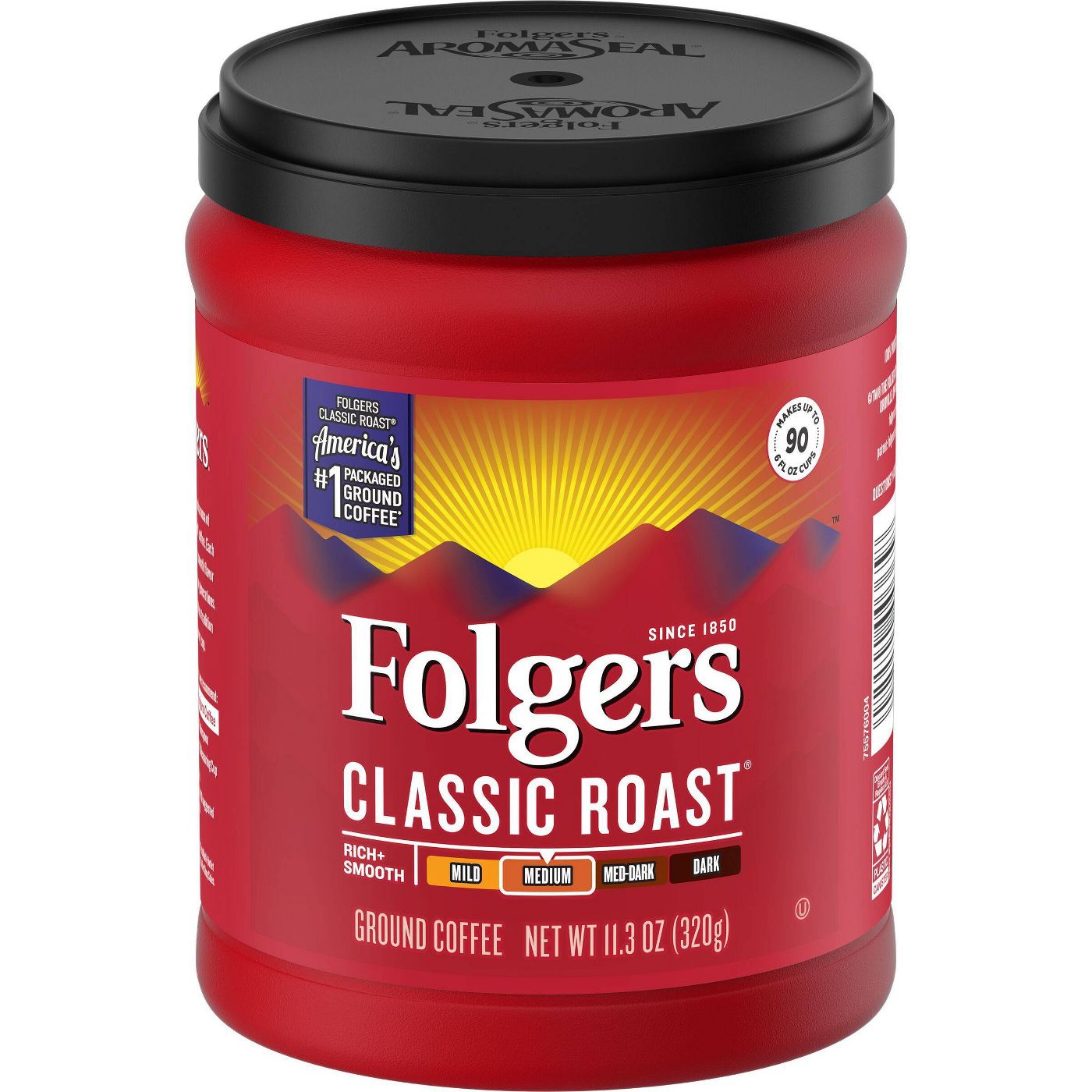 Folgers Classic Medium Roast Ground Coffee 320g