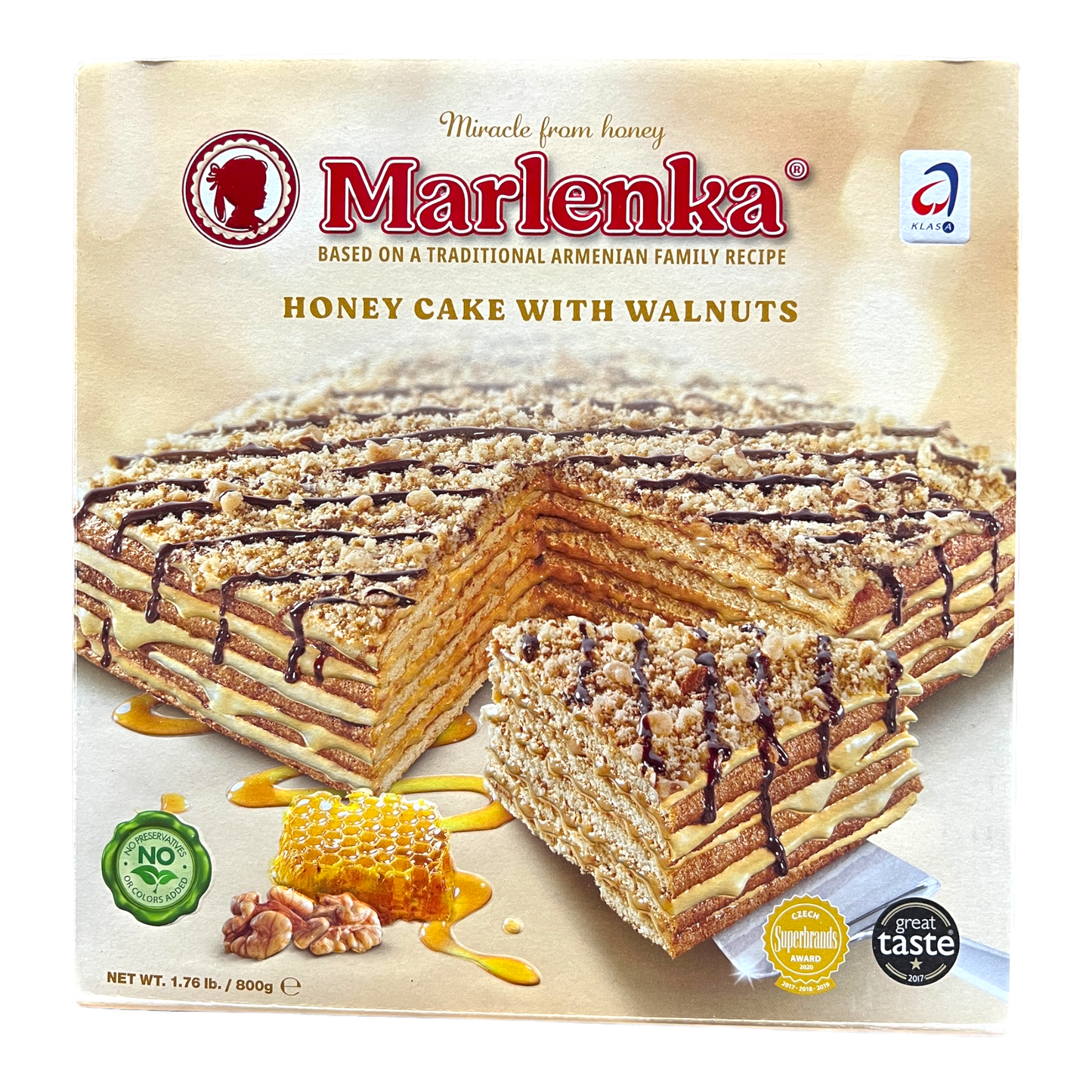 Marlenka Honey Cake with Walnuts 800g [Slovakia]