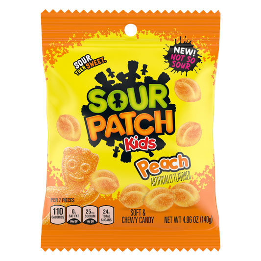Sour Patch Kids Peach Soft & Chewy Candy Bag 99g