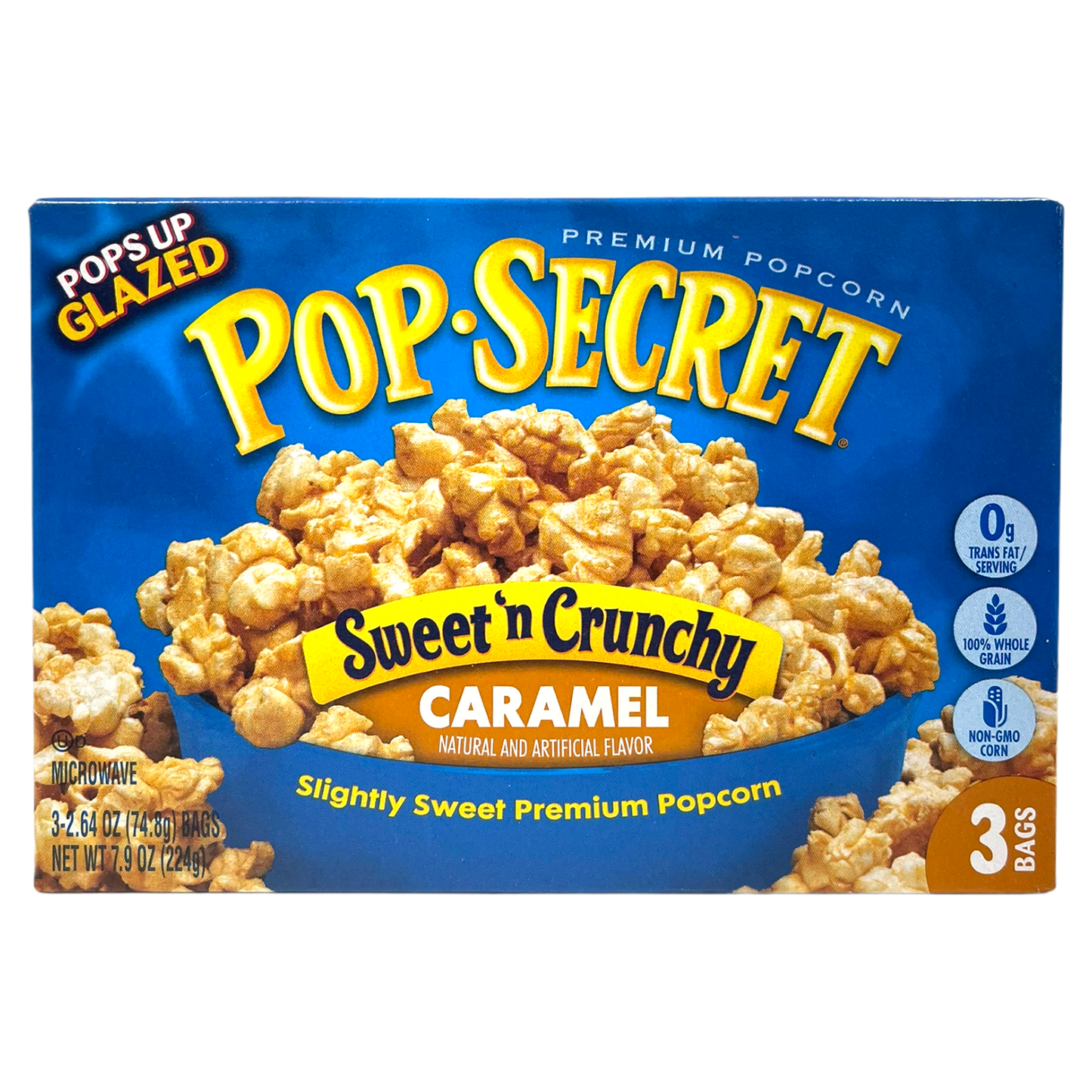 Pop Secret Sweet n Crunchy Caramel  Microwave Popcorn 224g