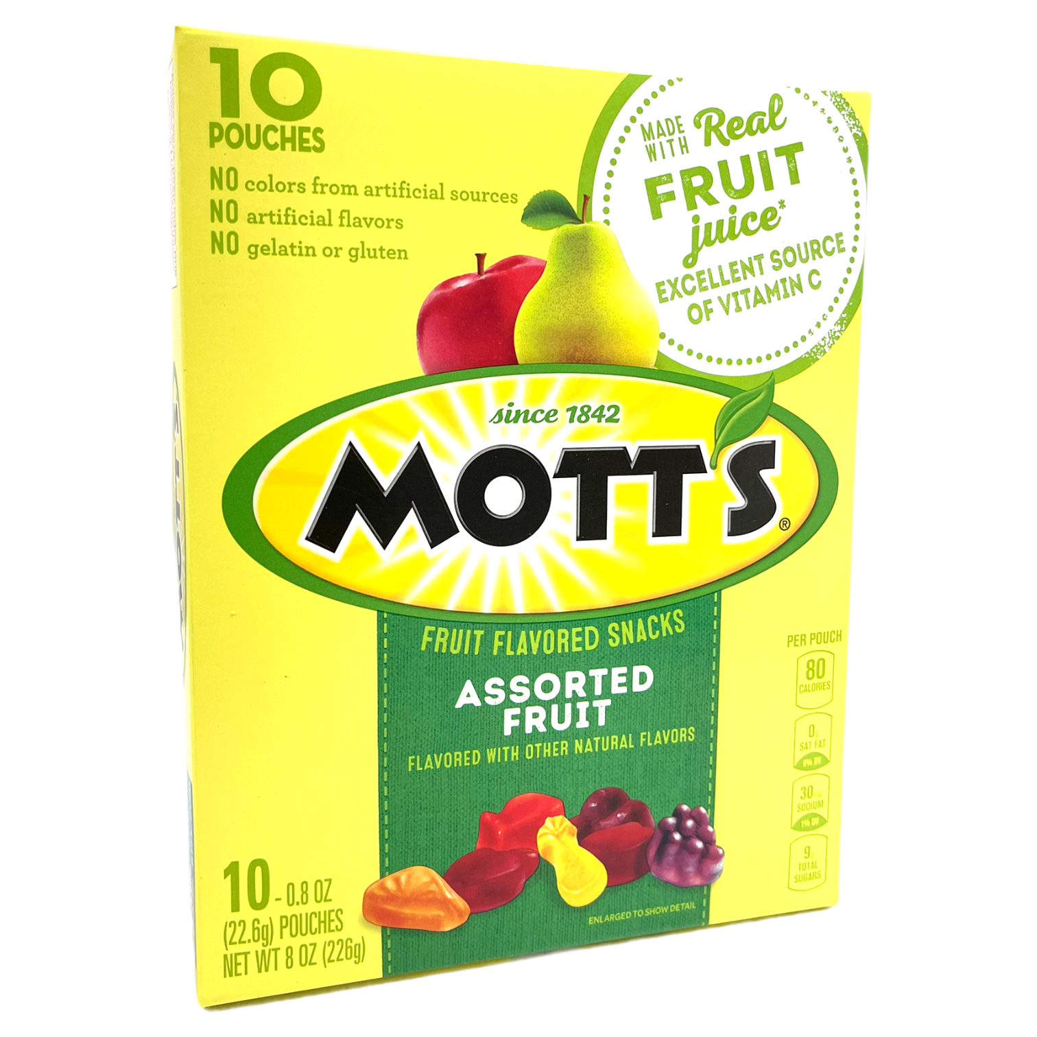 Mott's Assorted Fruit Flavoured Snacks with Real Fruit Juice 226g ...