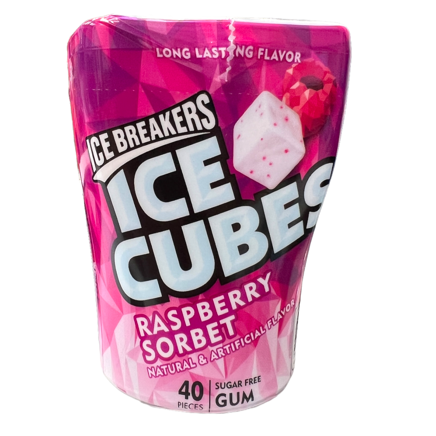 Ice Breakers Ice Cubes Raspberry Sorbet Sugar Free Gum 40 Pcs