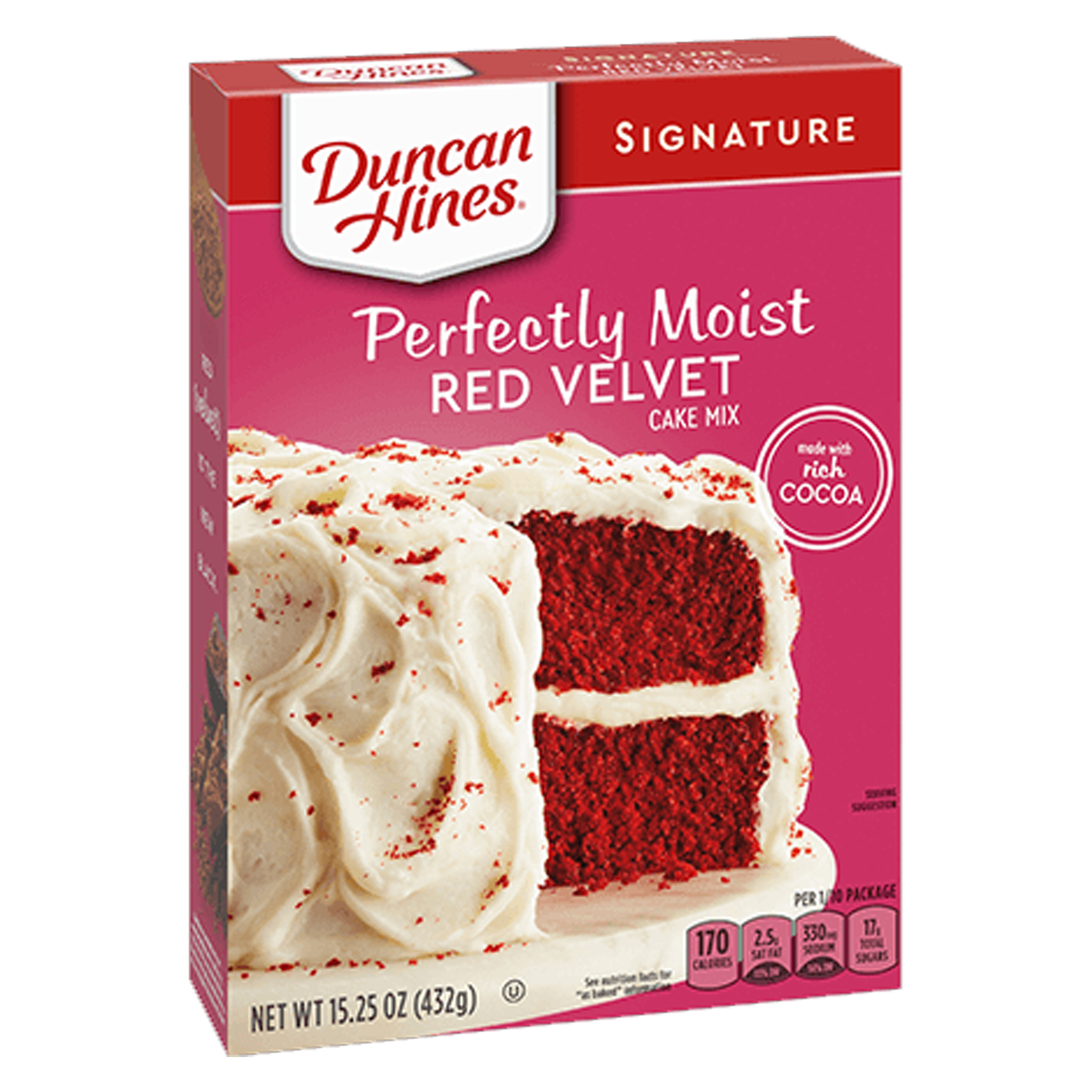 Duncan Hines Signature Perfectly Moist Red Velvet Cake Mix 432g sold by American grocer Uk