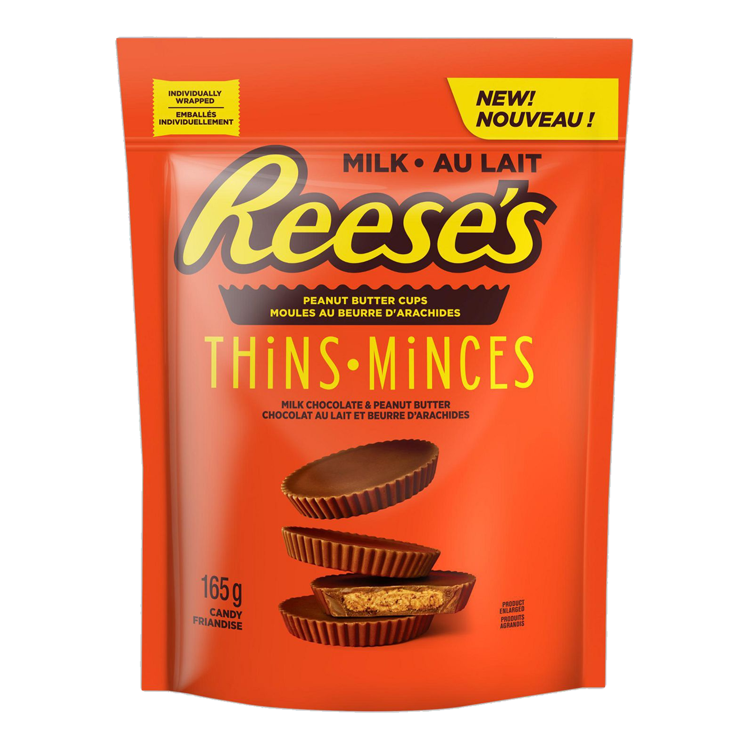 Reese's Thins Milk Chocolate Peanut Butter Cup Bag 165g [Canadian ...