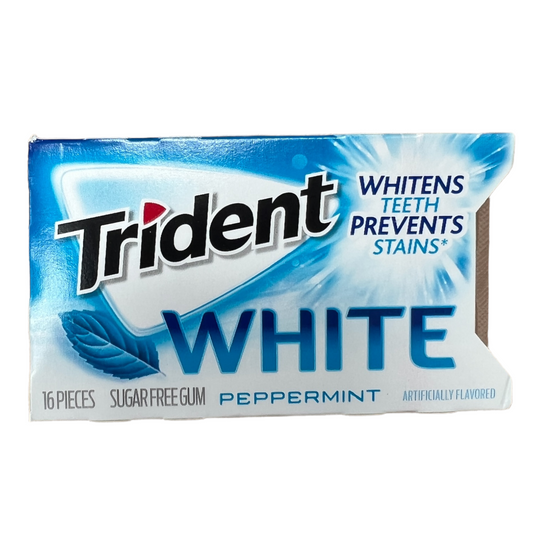Trident White Peppermint Sugar Free Gum 16 Pcs