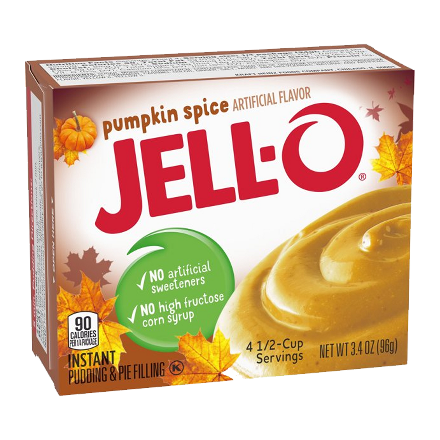 Jell-O Pumpkin Spice Instant Pudding & Pie Filling Mix 96g